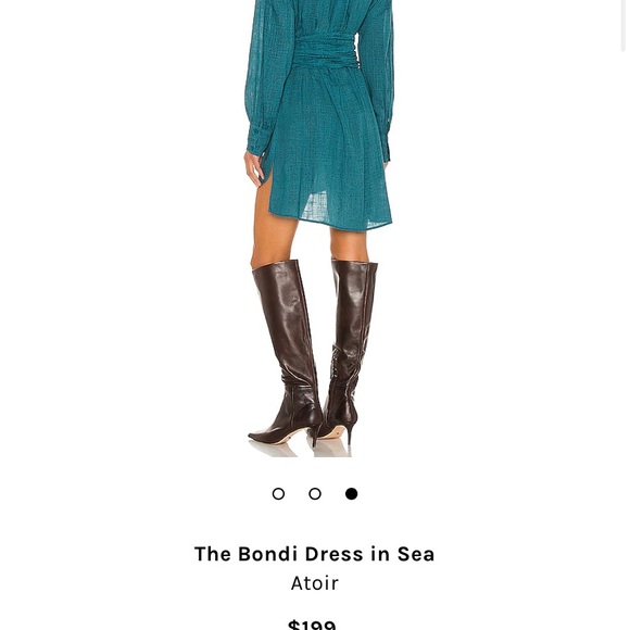 NWT- Atoir- Bondi Dress in Sea (Teal Green)- Small - Picture 3 of 5
